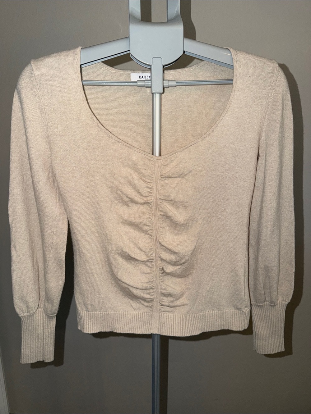 Bailey/44 Creamy Taupe cashmere blend sweater Top